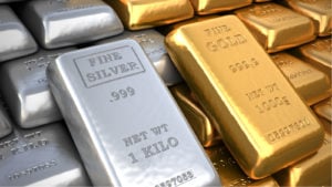 Silver and gold bars