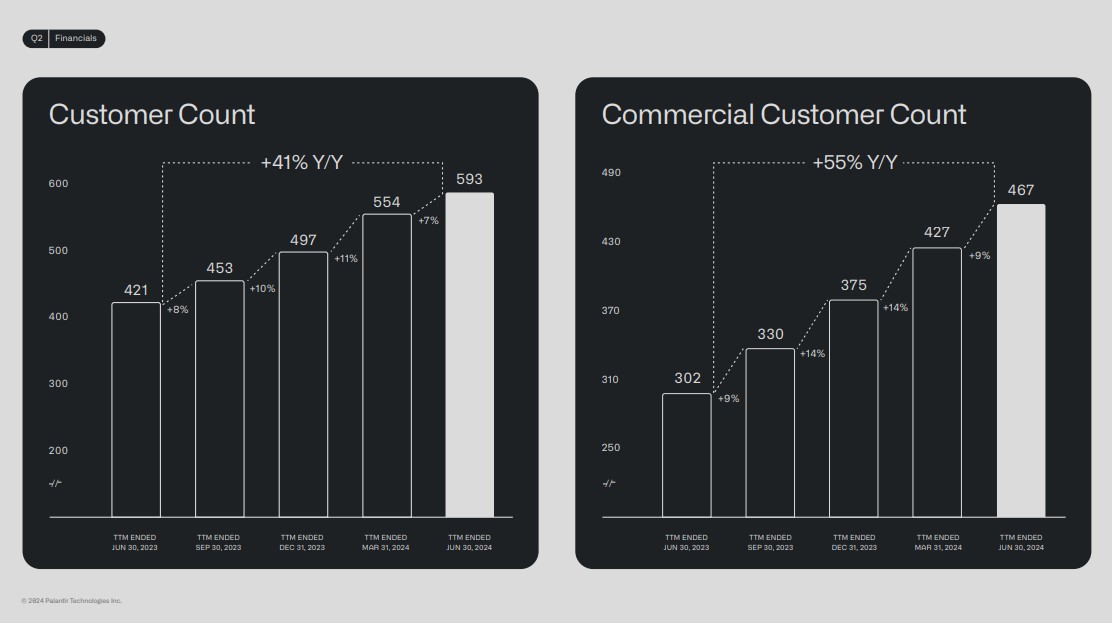 Palantir customer metrics