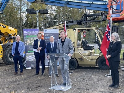 Frontier CEO providing remarks at the announcement (CNW Group/Frontier Lithium Inc.)