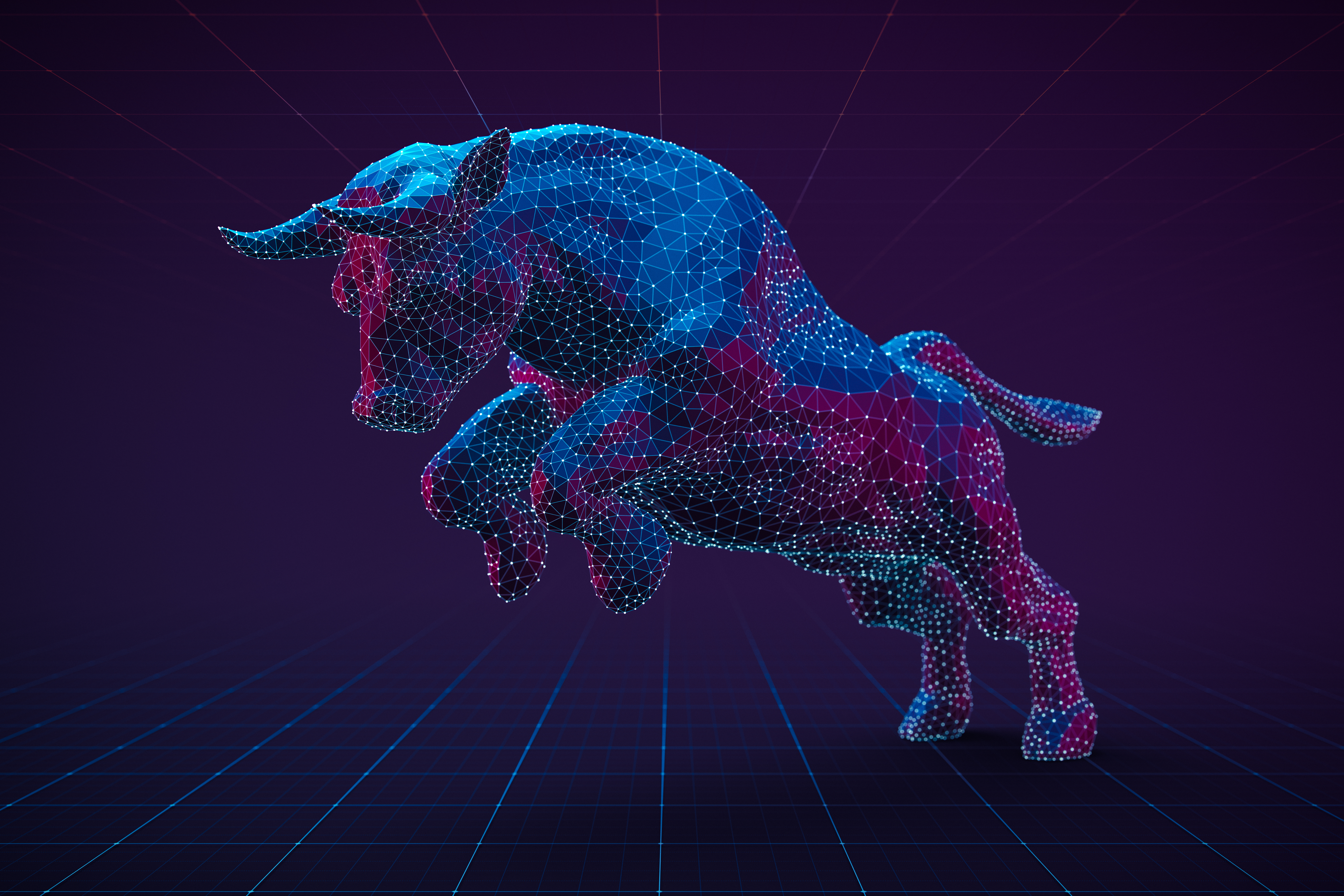 A digital illustration of a bull.