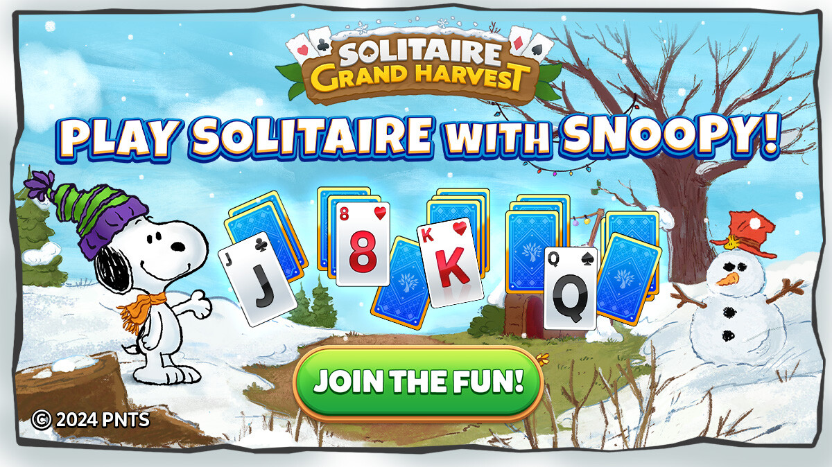 Ring in 2025 with Solitaire Grand Harvest’s New Year Celebration featuring Snoopy