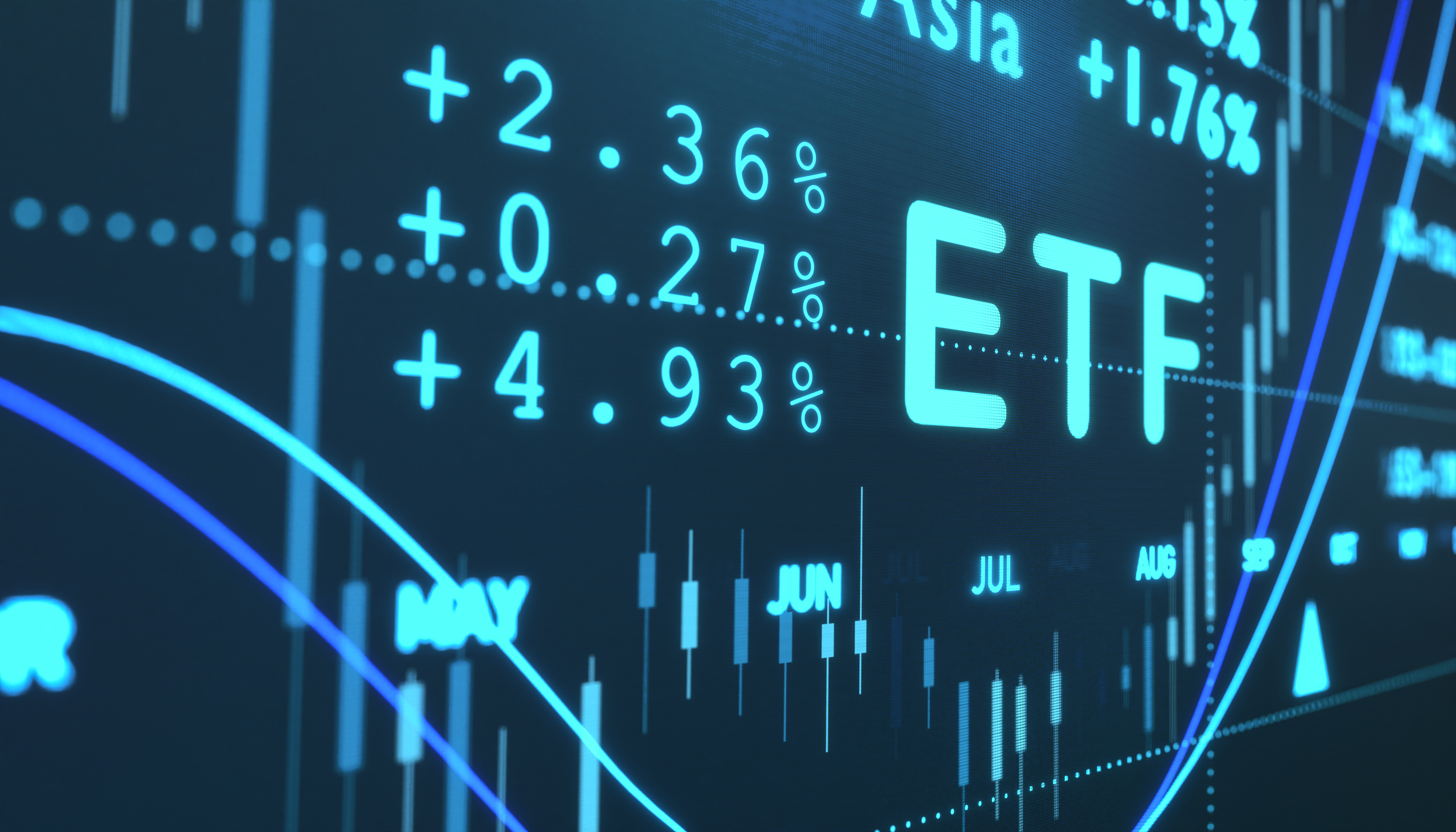 Artist rendering of ETF prices.