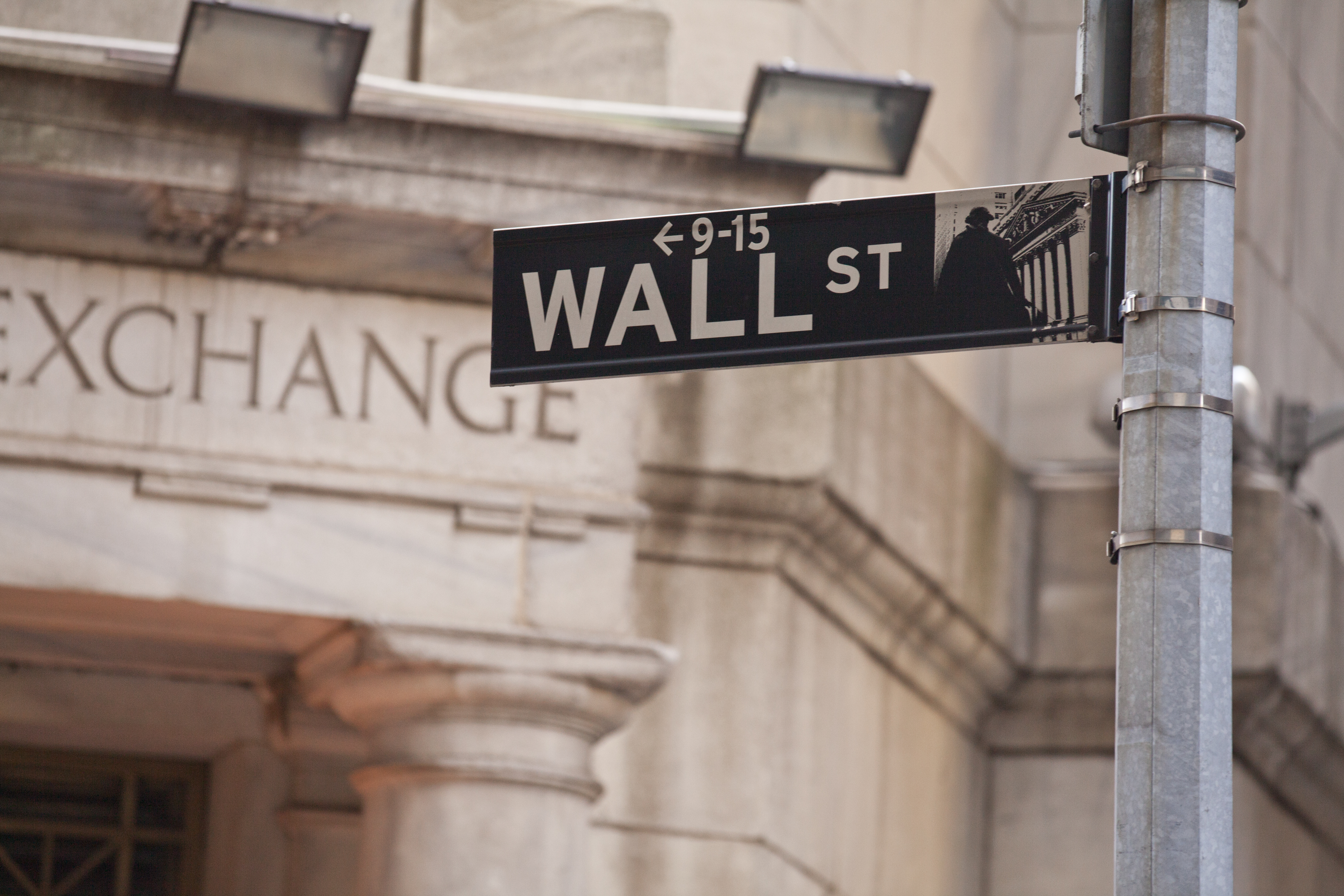 Wall Street street sign. 